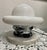 1970s Space Age UFO Table Lamp in Steel with Marble and Opaline Glass, 1970s For Sale - Image 5 of 14