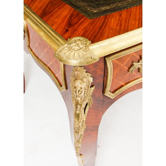 19th Century Louis Revival Ormolu Mounted Bureau Plat Desk For Sale - Image 4 of 18