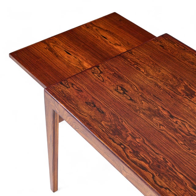 Johannes Andersen Mid Century Danish Rosewood Hidden Leaf Coffee Table For Sale - Image 11 of 11