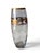 Mid Century Blue Glass Hand Decorated Italian Glass Vase 10.5". Decorated with gold bands. Original sticker on side. 10.5...