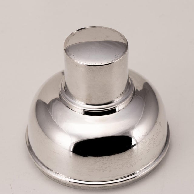 Metal Silver Cocktail Shaker, Naples, Italy, 1960s For Sale - Image 7 of 9