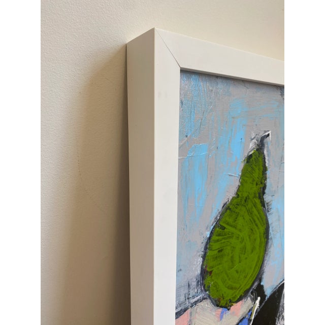 Abstract Sarah Trundle, Contemporary Abstract Still Life Painting, Framed, "White Pitcher" For Sale - Image 3 of 7