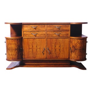 Art Deco Buffet Sideboard in Wood, Italy, 1940s For Sale