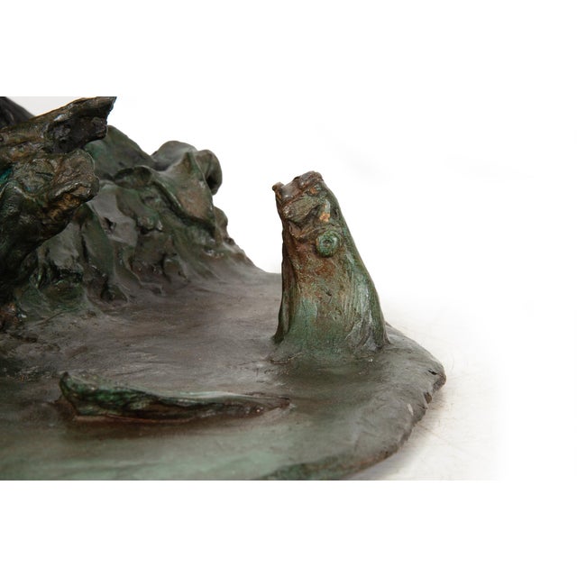 Verdigris American Bronze Sculpture Fountain “Undine” (1914) by Edward Berge For Sale - Image 8 of 18