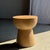 Wood Side Table with Hemispherical Top in Beige Mango Wood, 1980s For Sale - Image 7 of 18