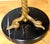 Late 20th Century Pair Italian Neoclassical Gilt Metal Three-Serpent Table Lamps, Marble Bases For Sale - Image 10 of 13