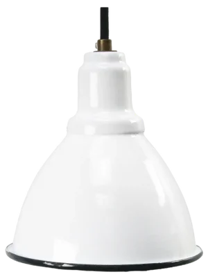 Vintage Industrial White Enamel Factory Pendant Lights