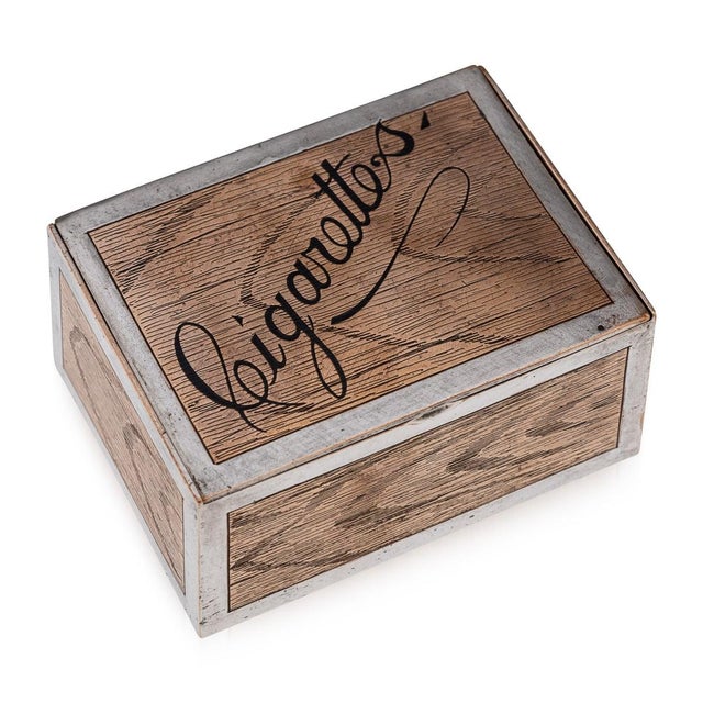 American Silver Plated Trompe Ioeil Cigarette Box from Tiffany & Co, 1910 For Sale - Image 17 of 17