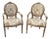Louis XVI Style Giltwood Armchairs Pair Gilded French Neoclassical Fauteuils For Sale