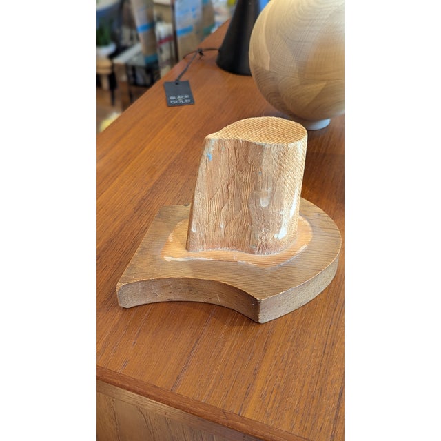 Jenny Fohr Mid-Century Modern Abstract Female Sculpture With Wood Base For Sale - Image 9 of 10