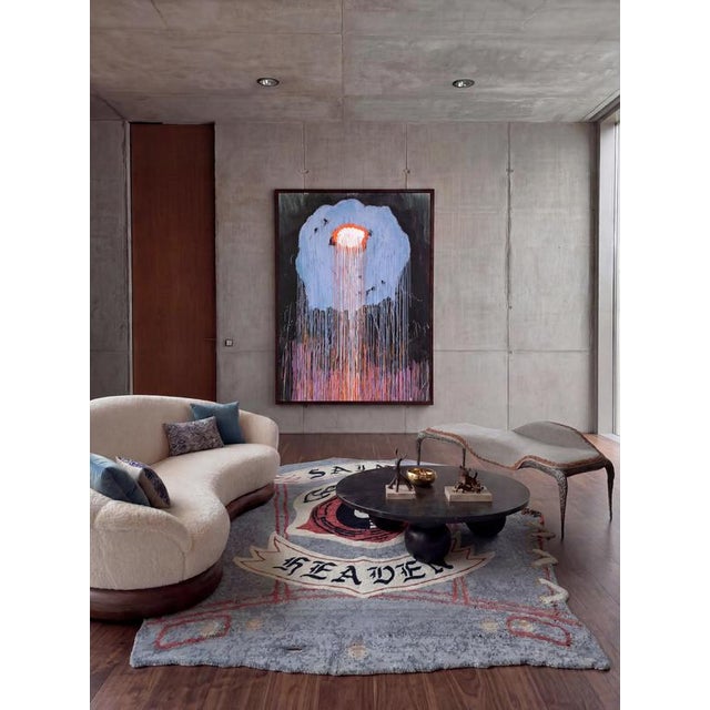 Hand-Knotted Saints Rug in Wool with Silk and Alpaca by Dinodo Studio For Sale - Image 4 of 6