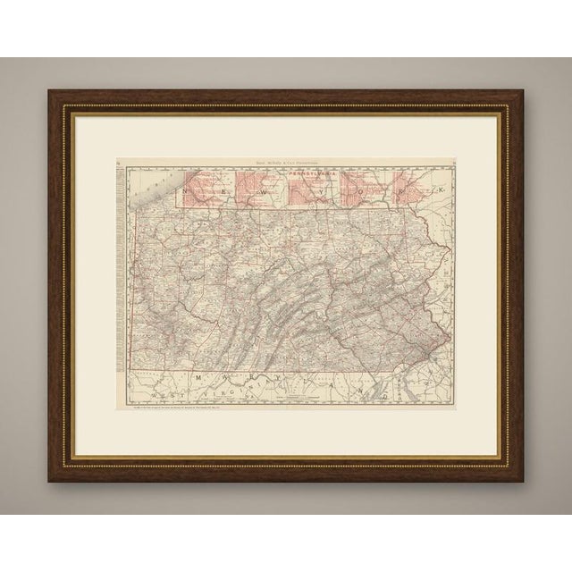 Rand McNally devoted pages 74 and 75 of its 1899 indexed atlas to this antique map of Pennsylvania, a double-page county...
