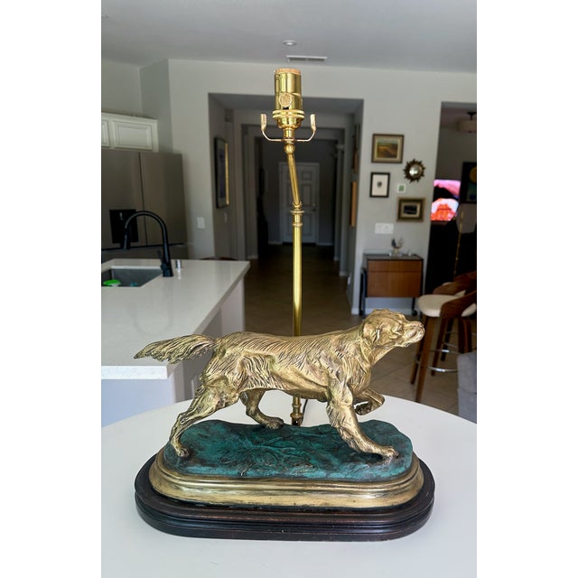 Vintage Brass Hunting Dog Figural Table Table For Sale - Image 4 of 18