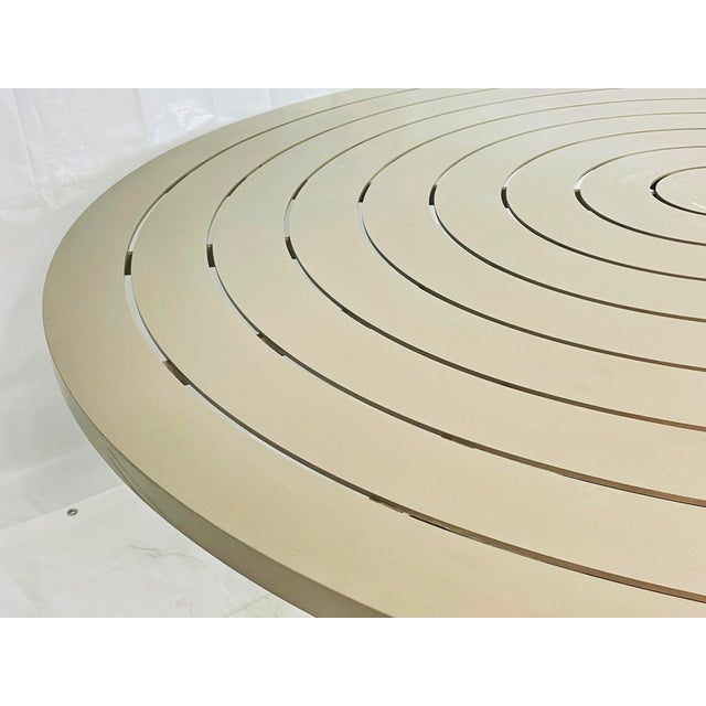 McKinnon & Harris “Albemarle" Round Outdoor Dining Table in Cast Aluminum, Attributed For Sale - Image 9 of 18
