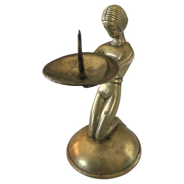 1920s Sculptural Candlestick by Albert Gustav Bunge, 1920s For Sale - Image 5 of 5