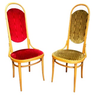 Bentwood Dining Chairs with High Backrests from Thonet, 1987, Set of 2 For Sale