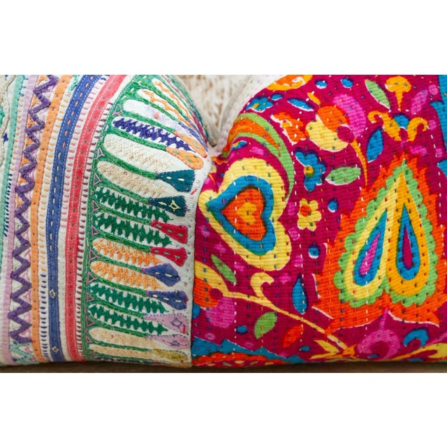 Early 21st Century Daivika Antique Tribal Grain Sack Pillow For Sale - Image 5 of 10