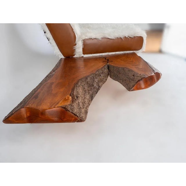 Mid-Century Modern Enrico Bartolini Mongolian Fur Slab Loveseat For Sale - Image 3 of 6