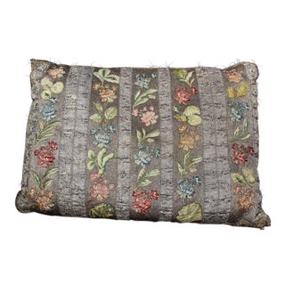 18th Century Antique European Silk Pillow For Sale