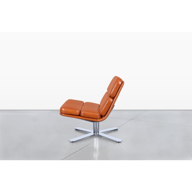 Mid-Century Modern Leather “Solo” Lounge Chairs by John Follis for Fortress For Sale - Image 10 of 14