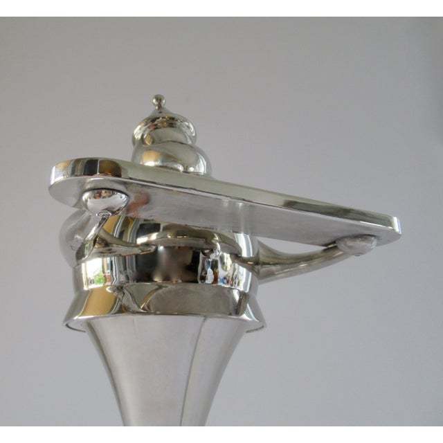Huge Pottery Barn Santa Baby Silver Art Deco Style Vintage Christmas Collectible Candle Holder Chairish