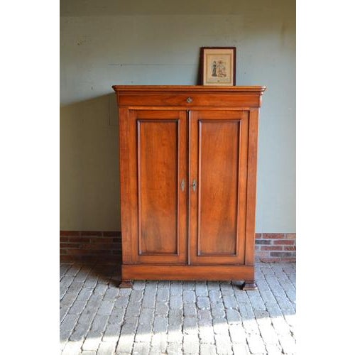 Antique Louis Philippe Cherrywood Girls Wardrobe For Sale - Image 11 of 11