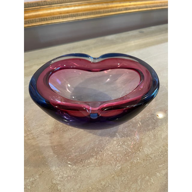 Large Vintage Murano Glass Murano Ashtray For Sale In Charleston - Image 6 of 7