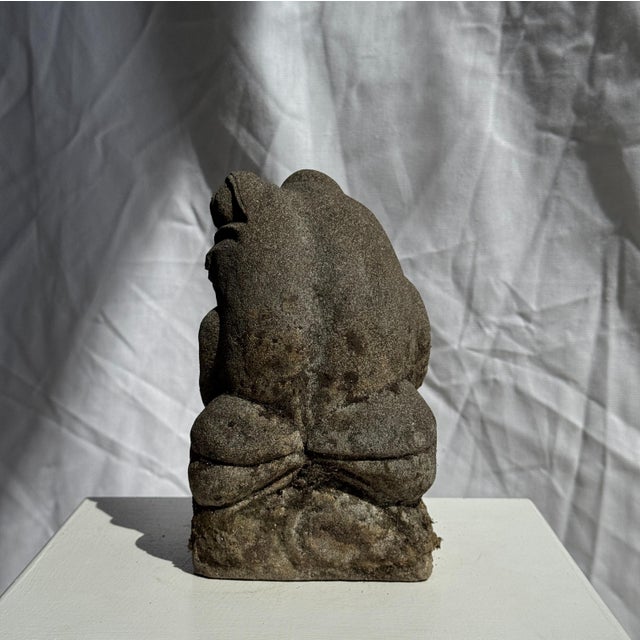 Gray Small Balinese Limestone Frog Sculpture, 1980s For Sale - Image 8 of 10