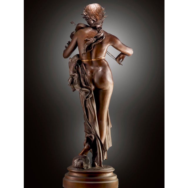 E. Delaplanche, Allegory of Music, 1800s, Bronze For Sale - Image 9 of 15