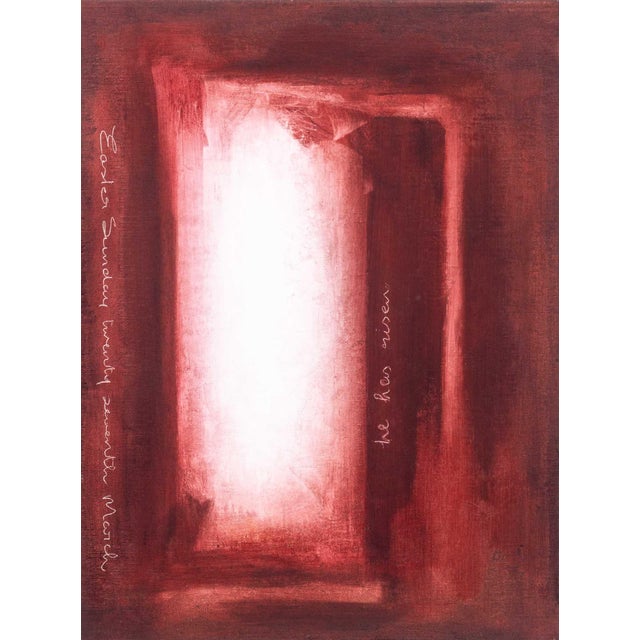2010s Guggi "Crimson" Oil on Canvas Board, 2016, 9 For Sale - Image 5 of 18