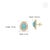 Vintage-Style 2.42ct Turquoise Cabochon Diamond Stud Earrings in 14k Yellow Gold- A Pair For Sale - Image 11 of 15