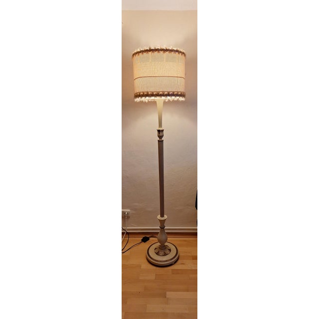 Mid-Century Modern Vintage Floor Lamp with Handmade Fabric Shade from Lamplove, 1960s For Sale - Image 3 of 11
