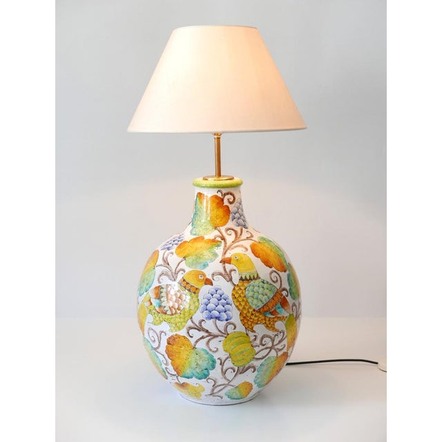 Cream Large Mid-Century Modern Ceramic Table Lamp by Romano Innocenti, Italy, 1960s For Sale - Image 8 of 18