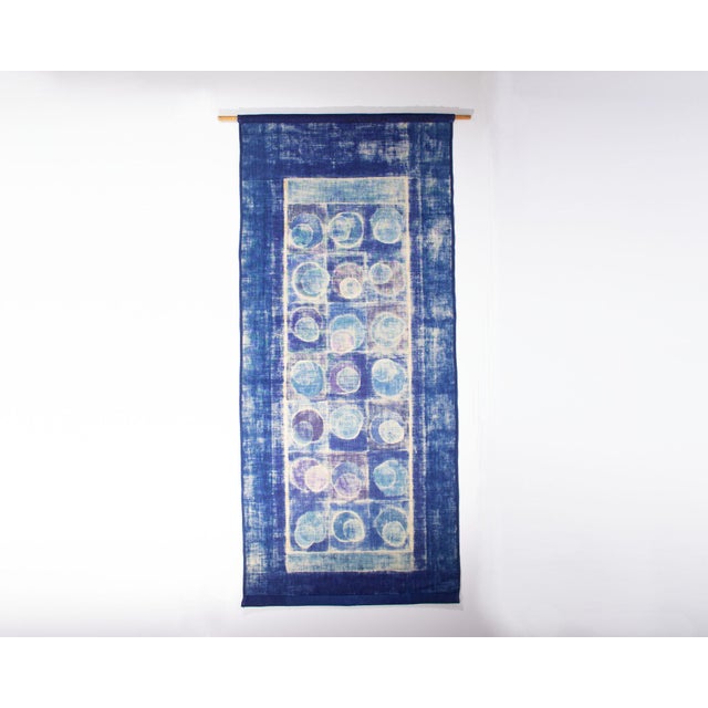 Blue Aase Seidler Denmark Hanging Textile For Sale - Image 8 of 8