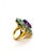 Early 21st Century Bochic "Orient" Vintage Natural Amethyst & Blue Topaz Ring Set 18K & Silver For Sale - Image 5 of 8