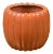 Early 20th Century Japanese Taishō Period Handmade Coral Colored Pumpkin Shaped Planter For Sale