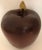 Large and heavy wood apple sculpture with solid brass stem from 70's. Some patina on brass and some small scratches and...