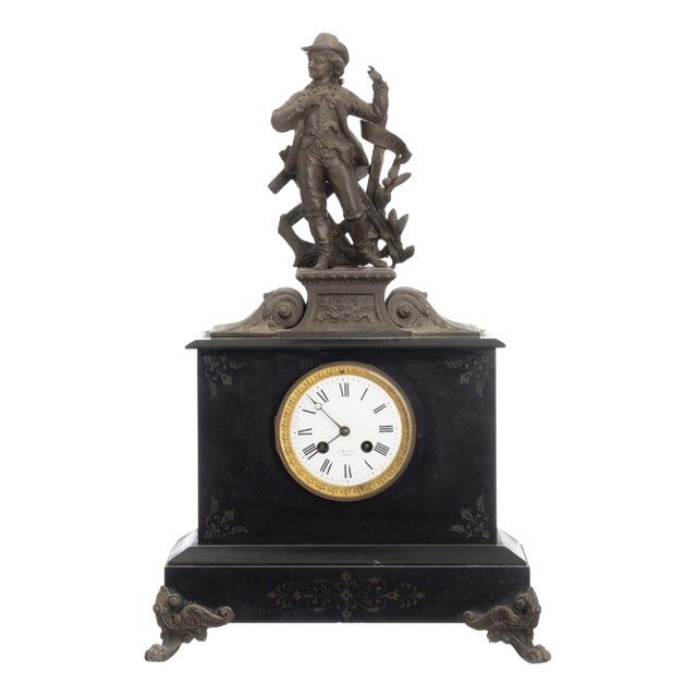 19th Century Table Clock from L Mouton For Sale