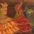 This Framed Signed "Flamenco Dancers" Painting on Canvas by Teresa Perea captures a lively moment of traditional Spanish...