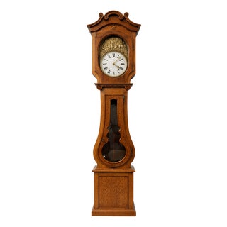 Vintage Comtoise Wooden Clock, 1920s For Sale