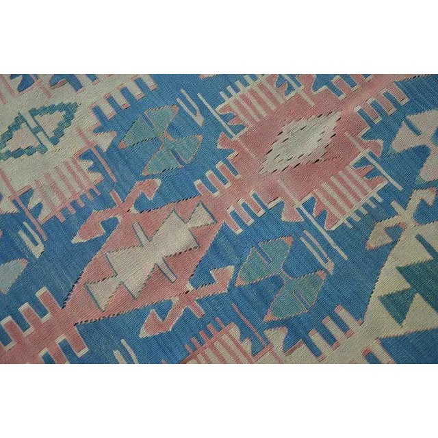 Turkish 1960's Vintage Pastel Kilim Rug- 3′6″ × 5′6″ For Sale - Image 3 of 11