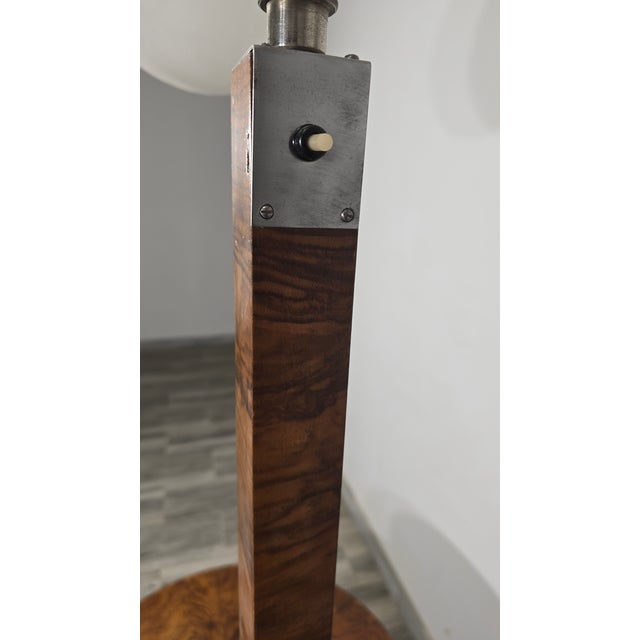 Art Deco Floor Lamp in Wood For Sale - Image 9 of 13