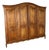 Vintage French Louis XVI Style Carved Oak 4-Door Armoire For Sale