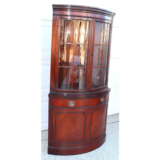 Mid-Century Modern 1940s Mahogany Corner Cabinet by Drexel For Sale - Image 3 of 13