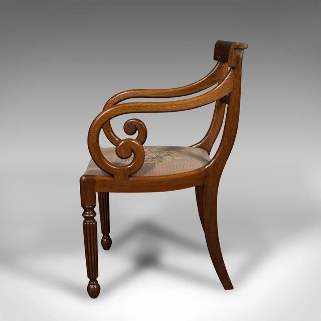 1800s Antique Georgian English Elbow Chair For Sale - Image 4 of 13
