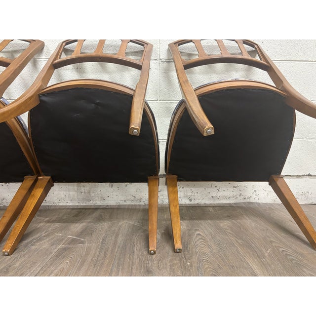Vintage Mid Century Modern MCM Upholstered Dining Side Chairs - Set of 4 For Sale - Image 11 of 11