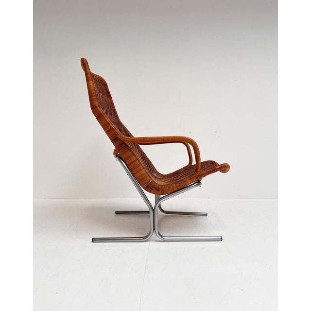 Model 514 Armchair in Rattan by Dirk van Sliedregt, 1970s For Sale - Image 9 of 12