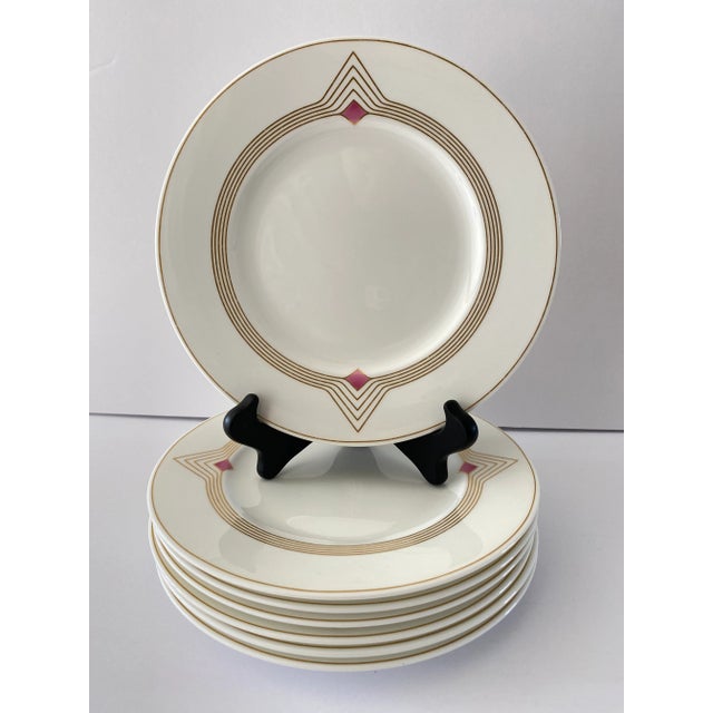 Metal 1980s Villeroy & Boch Origo Bone China Salad Plates - Set of 7 For Sale - Image 7 of 8