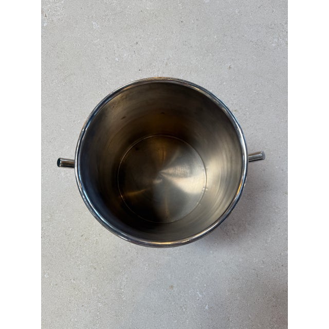 Metal Stainless Steel Ice Bucket With Side Handles For Sale - Image 7 of 8