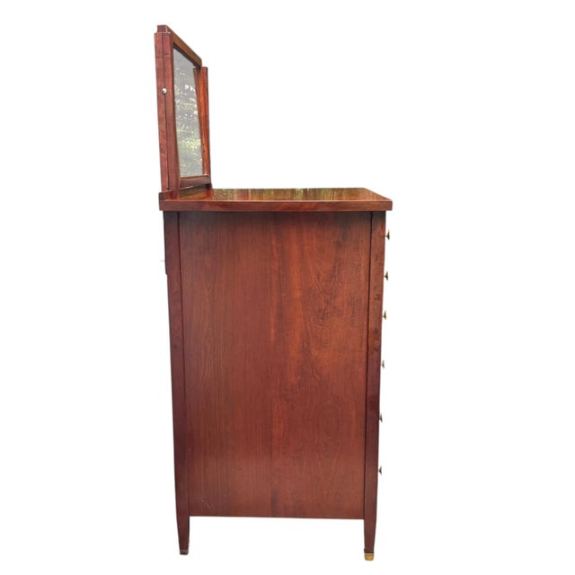 Vintage Georgian Style Chest of Drawers With Mirror For Sale - Image 4 of 15